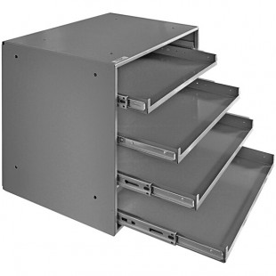 Durham Mfg 4-Compartment Large Triple Track Steel Heavy Duty Bearing Slide Rack 310B-95 Durham Mfg 4-Compartment Large Triple Track Steel Heavy Duty Bearing Slide Rack 310B-95