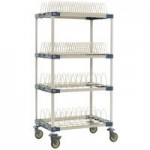 Metro MAX4-PR48VX2 MetroMax 4 Mobile Three Tier Tray Drying Rack - 24
