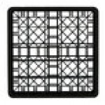 Vollrath TR6BBBBA Traex® Full-Size Black 25-Compartment 11
