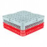 Noble Warewashing 49-Compartment Gray Full-Size Glass Rack with 2 Red Extenders Noble Warewashing 49-Compartment Gray Full-Size Glass Rack with 2 Red Extenders