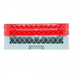 Noble Warewashing 49-Compartment Gray Full-Size Glass Rack with 2 Red Extenders Noble Warewashing 49-Compartment Gray Full-Size Glass Rack with 2 Red Extenders