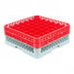Noble Warewashing 49-Compartment Gray Full-Size Glass Rack with 2 Red Extenders Noble Warewashing 49-Compartment Gray Full-Size Glass Rack with 2 Red Extenders