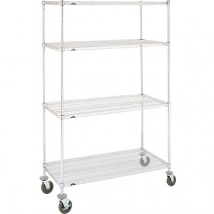 Metro Super Erecta N336EC Chrome Mobile Wire Shelving Unit with Polyurethane Casters 18 Metro Super Erecta N336EC Chrome Mobile Wire Shelving Unit with Polyurethane Casters 18