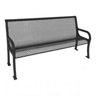 Ultra Site Lexington 8' Black Diamond Bench with Backrest 99 Ultra Site Lexington 8' Black Diamond Bench with Backrest 99