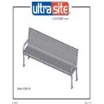 Ultra Site Lexington 8' Black Diamond Bench with Backrest 99