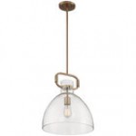 SATCO/NUVO Teresa 1-Light Pendant Light with Clear Glass and Matte Black Finish - 120V, 100W SATCO/NUVO Teresa 1-Light Pendant Light with Clear Glass and Matte Black Finish - 120V, 100W