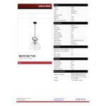 SATCO/NUVO Teresa 1-Light Pendant Light with Clear Glass and Matte Black Finish - 120V, 100W SATCO/NUVO Teresa 1-Light Pendant Light with Clear Glass and Matte Black Finish - 120V, 100W