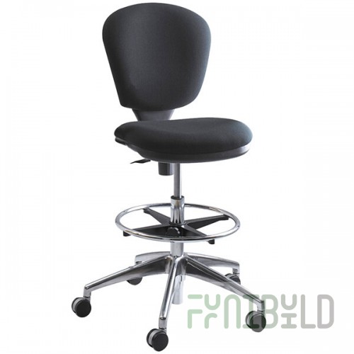 Safco 3442BL Metro Black Acrylic Swivel Chair with Adjustable Height