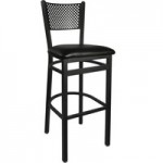BFM Seating Polk Sand Black Steel Side Chair with 2