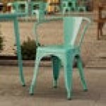 Lancaster Table & Seating Alloy Aquamarine Outdoor Arm Chair