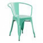 Lancaster Table & Seating Alloy Aquamarine Outdoor Arm Chair