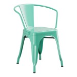 Lancaster Table & Seating Alloy Aquamarine Outdoor Arm Chair