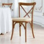 Lancaster Table & Seating Vineyard Barrel Brown Wood Cross Back Chair with 2 Lancaster Table & Seating Vineyard Barrel Brown Wood Cross Back Chair with 2