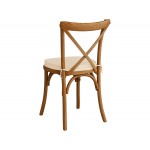Lancaster Table & Seating Vineyard Barrel Brown Wood Cross Back Chair with 2 Lancaster Table & Seating Vineyard Barrel Brown Wood Cross Back Chair with 2