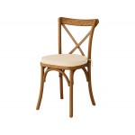 Lancaster Table & Seating Vineyard Barrel Brown Wood Cross Back Chair with 2 Lancaster Table & Seating Vineyard Barrel Brown Wood Cross Back Chair with 2