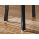 Lancaster Table & Seating Boomerang Black Finish Chair with Black Vinyl Seat and Antique Walnut Wood Back - Unassembled