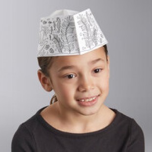 AmerCare Royal RCC2KK Kids Disposable Coloring Chef Hat - 100/Case AmerCare Royal RCC2KK Kids Disposable Coloring Chef Hat - 100/Case