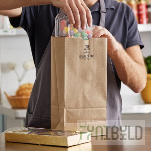 Duro Husky Dubl Life 10 lb. Heavy Duty Natural Kraft Bag - 400/Bundle