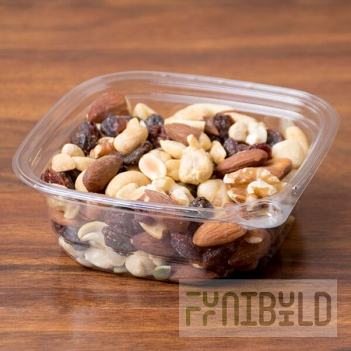 Placon 8 oz. Square Recycled PET Deli Container - 400/Case