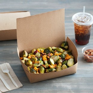 Fold-Pak 03BPDINEEM Bio-Plus Dine Kraft Microwavable Paper #3 Take-Out Container 7 3/4 Fold-Pak 03BPDINEEM Bio-Plus Dine Kraft Microwavable Paper #3 Take-Out Container 7 3/4