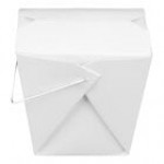 Fold-Pak 16WHPAGODM 16 oz. Pagoda Chinese / Asian Paper Take-Out Container with Wire Handle - 500/Case