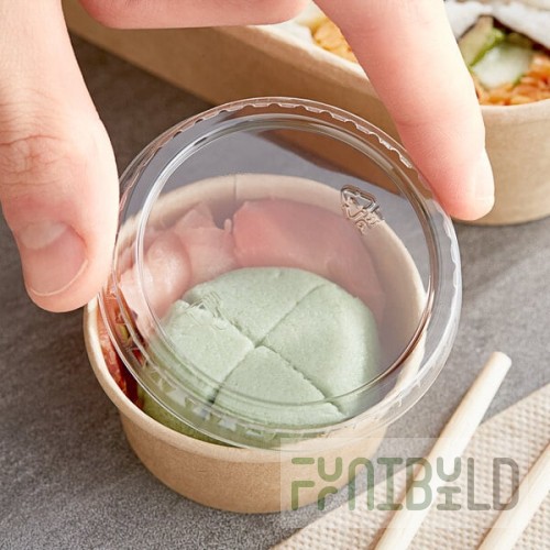 Choice 2 oz. Round PET Take-Out Lid - 1,000/Case