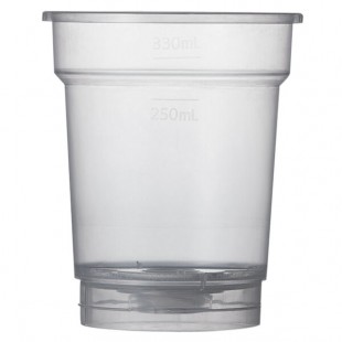 ReverseTap RT400D 12 oz. Disposable Bottom-Fill Plastic Cup - 440/Pack