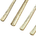 Visions Hammersmith 4-Piece Extra Heavy Weight Gold Plastic Cutlery Set - 25/Pack Visions Hammersmith 4-Piece Extra Heavy Weight Gold Plastic Cutlery Set - 25/Pack
