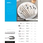 Acopa Penn Square 18/0 Stainless Steel Heavy Weight Flatware 5-Piece Set - Sample