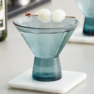 Acopa Pangea 8.5 oz. Blue Martini Glass - Sample Acopa Pangea 8.5 oz. Blue Martini Glass - Sample