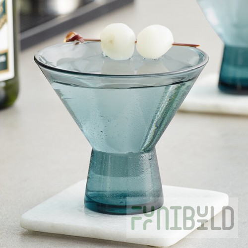 Acopa Pangea 8.5 oz. Blue Martini Glass - Sample