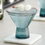 Acopa Pangea 8.5 oz. Blue Martini Glass - Sample