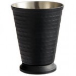 Acopa Alchemy 16 oz. Hammered Copper Mint Julep Cup with Beaded Detailing - Sample