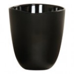 Cal-Mil Bali 96 oz. Black Irregular Round Melamine Dressing Crock - 6/Case Cal-Mil Bali 96 oz. Black Irregular Round Melamine Dressing Crock - 6/Case