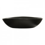 Cal-Mil Bali 96 oz. Black Irregular Round Melamine Dressing Crock - 6/Case Cal-Mil Bali 96 oz. Black Irregular Round Melamine Dressing Crock - 6/Case