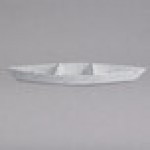 G.E.T. Enterprises BT319-MOD-MW Bugambilia 6.9 Qt. Smooth MOD Finish Marble White Granite Resin-Coated Aluminum Deep Boat with Dividers
