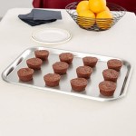Vollrath 80150 Oblong Stainless Steel Serving / Display Tray - 15 1/8