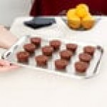 Vollrath 80150 Oblong Stainless Steel Serving / Display Tray - 15 1/8