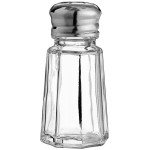 American Metalcraft 1 oz. Glass Paneled Salt and Pepper Shaker - 24/Case