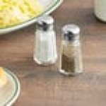 American Metalcraft 1 oz. Glass Paneled Salt and Pepper Shaker - 24/Case