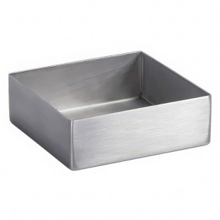 Front of the House Canvas 2.5 oz. Brushed Stainless Steel Square Ramekin - 24/Case