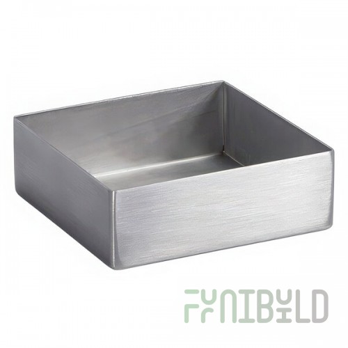 Front of the House Canvas 2.5 oz. Brushed Stainless Steel Square Ramekin - 24/Case
