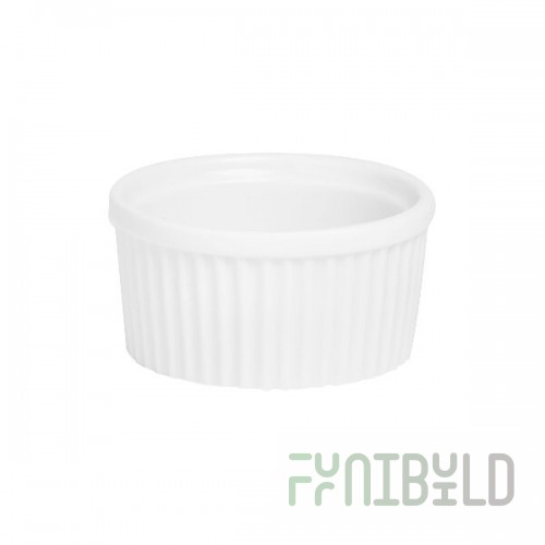 Varick A La Carte from Steelite International 4 oz. Bright White Fluted Ramekin - 12/Case