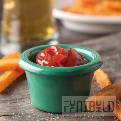 Carlisle S27509 1.5 oz. Green Smooth Melamine Ramekin - 48/Case