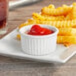 Acopa 2.5 oz. Bright White Fluted Porcelain Ramekin - 12/Pack