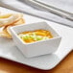 Acopa 4 oz. Square Bright White Porcelain Sauce Cup - 12/Pack