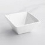 Acopa 4 oz. Square Bright White Porcelain Sauce Cup - 12/Pack