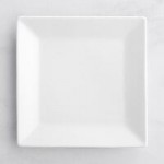 Acopa 4 oz. Square Bright White Porcelain Sauce Cup - 12/Pack