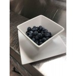 Acopa 4 oz. Square Bright White Porcelain Sauce Cup - 12/Pack