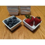Acopa 4 oz. Square Bright White Porcelain Sauce Cup - 12/Pack